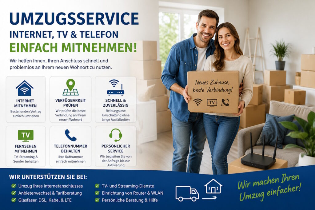 Umzugsservice, Перенос интернета, сервис переезда, Заявка на переезд